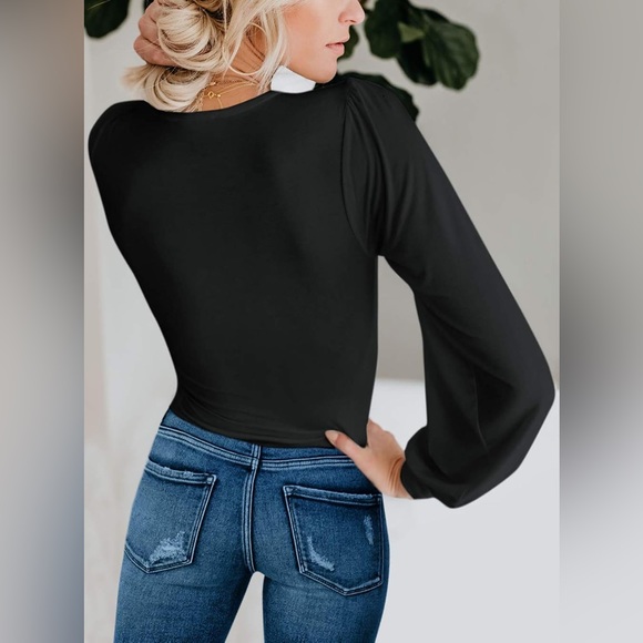 Nwot Spadehill Long Puff Sleeve Bodysuit - Picture 3 of 10